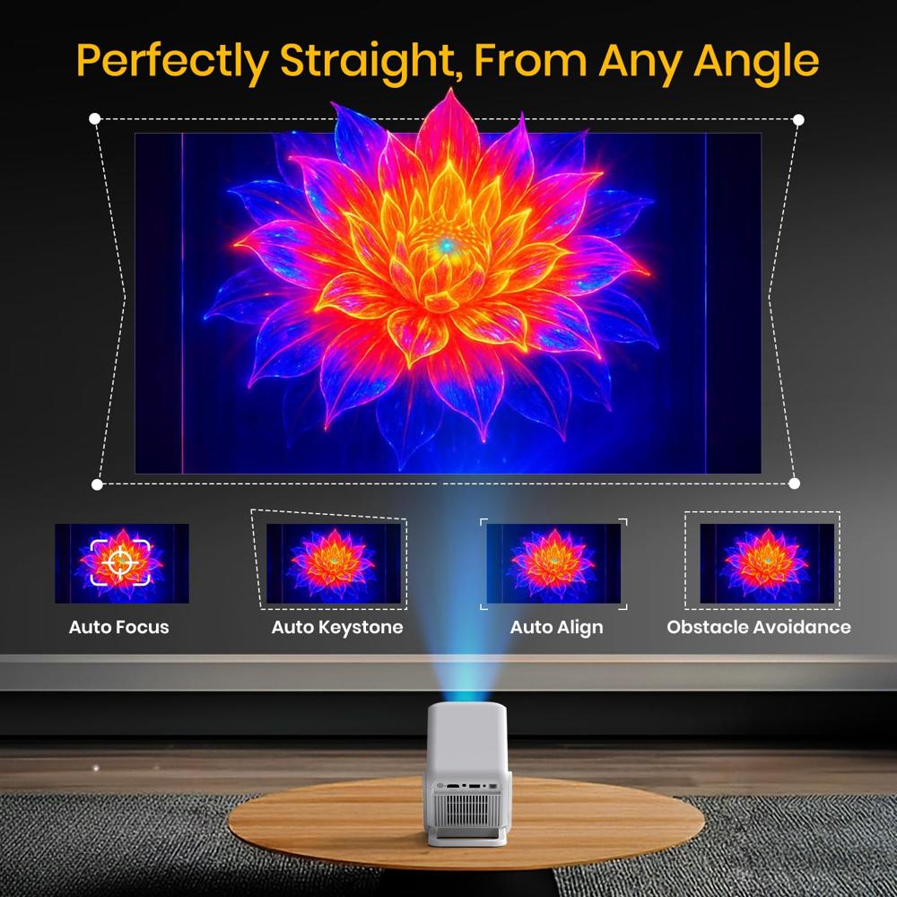 Portronics Beem 450 Smart LED Projector with 1080p Full HD Resolution, Built-in Streaming