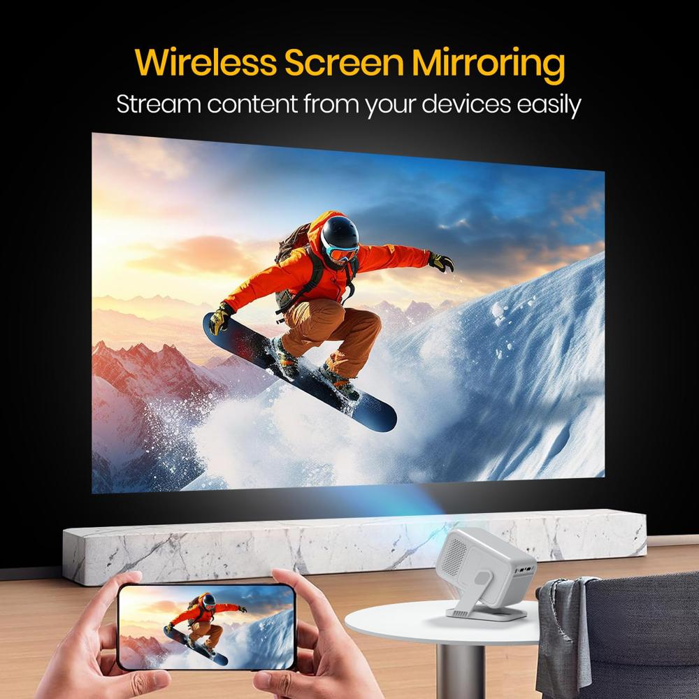 Portronics Beem 450 Smart LED Projector with 1080p Full HD Resolution, Built-in Streaming