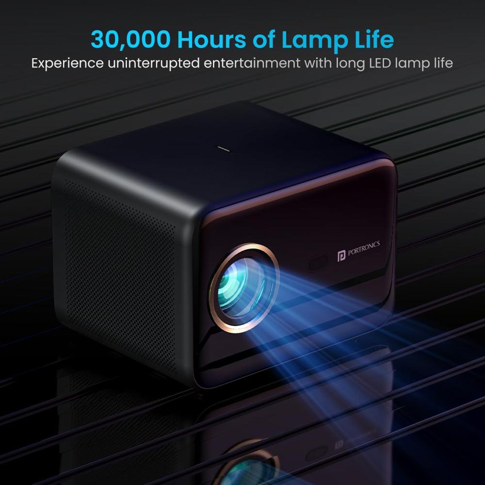 Portronics Beem 460 Smart LED Projector with 1080p Full HD, 4000 Lumens, Streaming Apps