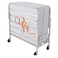 Stainless Steel Foldable Rollaway Bed - Color: Silver (frame)