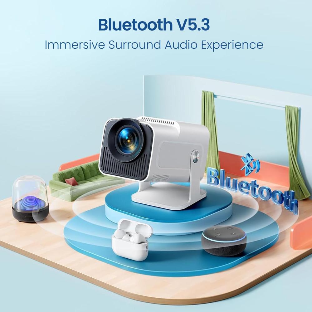 Portronics Beem 470 Mini Smart LED Projector,720p HD,2000 Lumens,Pre-Installed Streaming