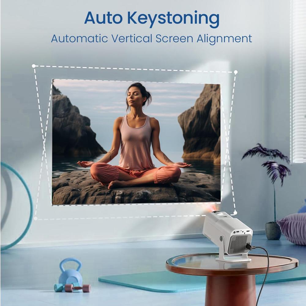 Portronics Beem 470 Mini Smart LED Projector,720p HD,2000 Lumens,Pre-Installed Streaming