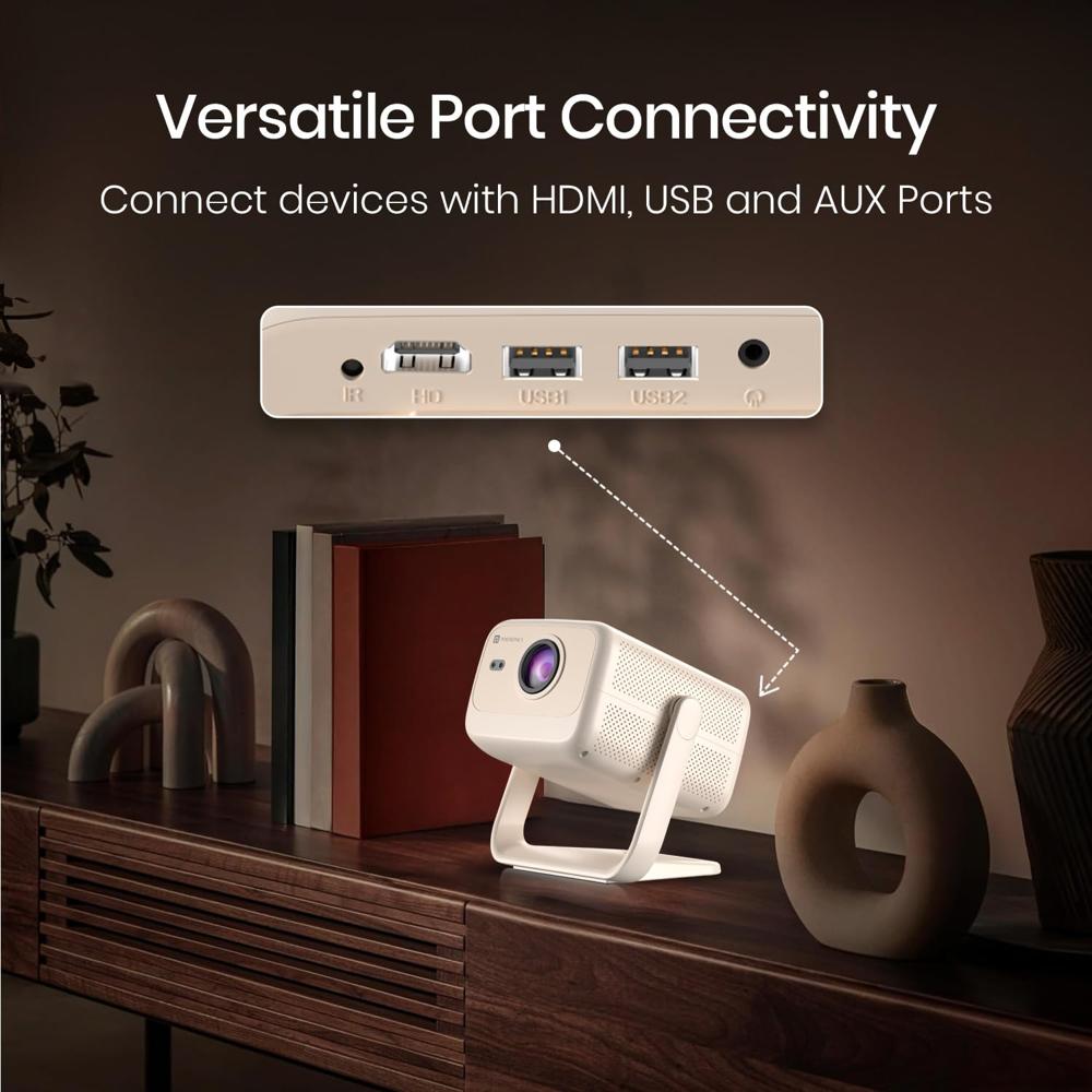 Portronics Beem 480 Smart LED Projector with 1080p Full HD Resolution, 5100 Lumens, 4K