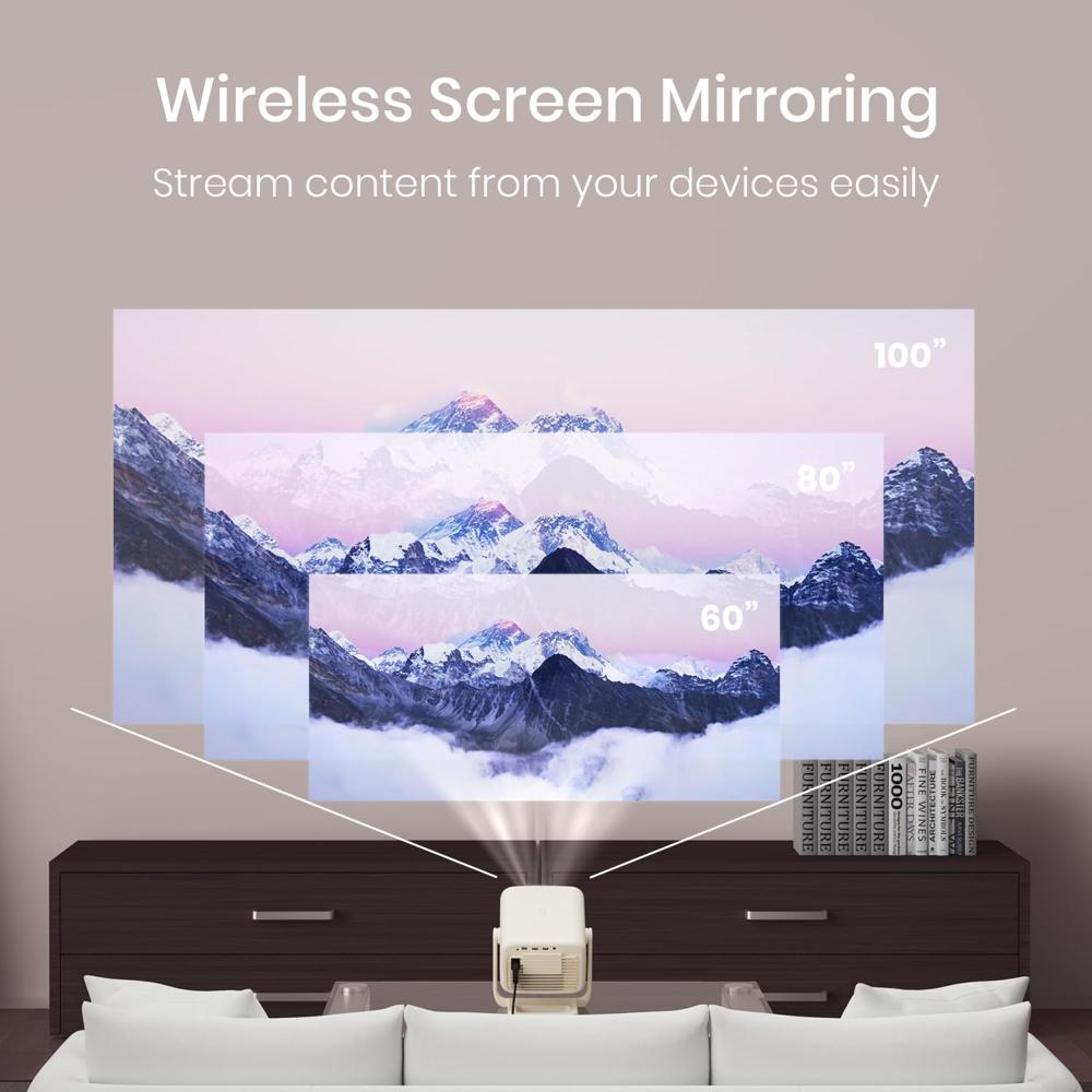 Portronics Beem 480 Smart LED Projector with 1080p Full HD Resolution, 5100 Lumens, 4K