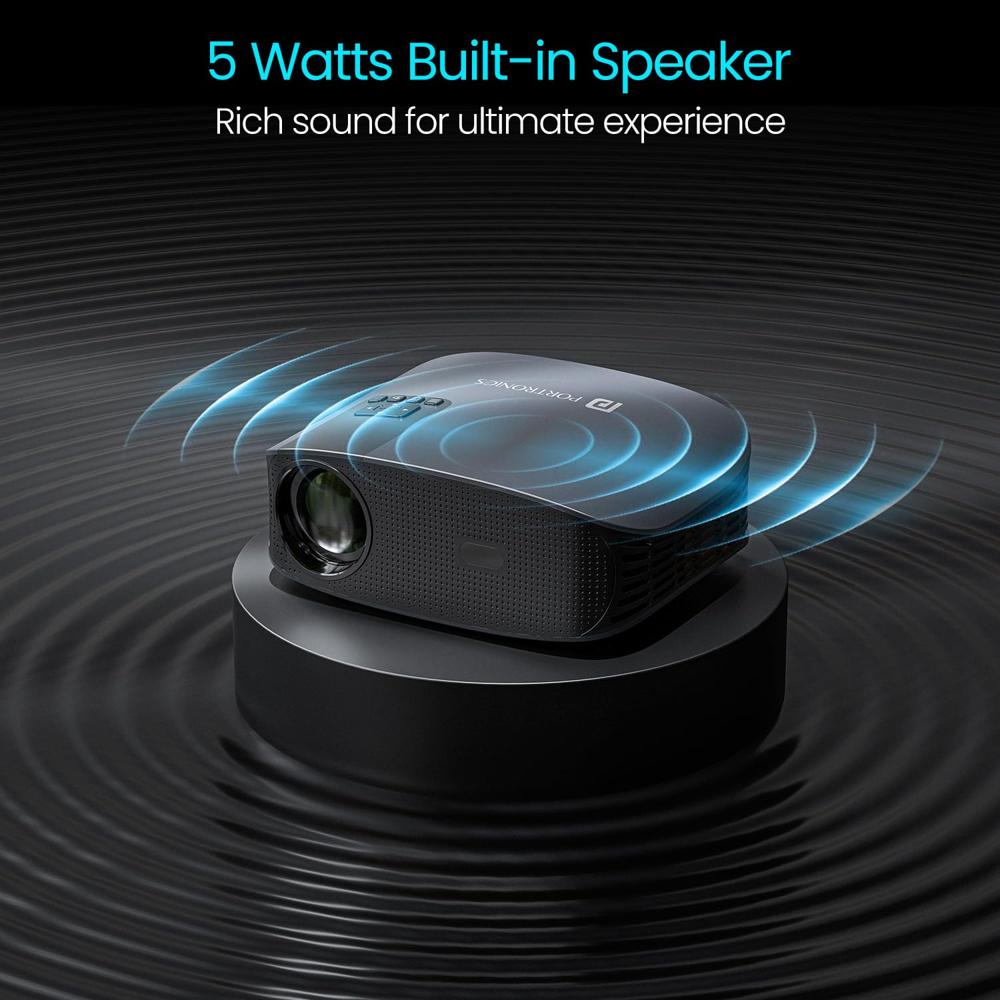 Portronics Beem 490 Smart LED Projector with 1080p Full HD, Streaming Apps (Netflix, Prime