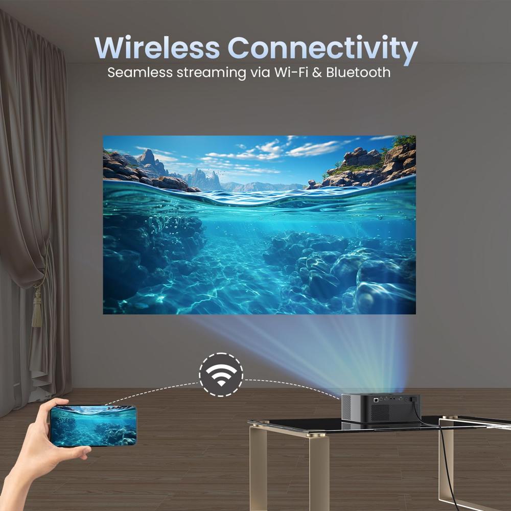 Portronics Beem 510 Smart Projector with 4K Support & 1080p FHD Native, Streaming