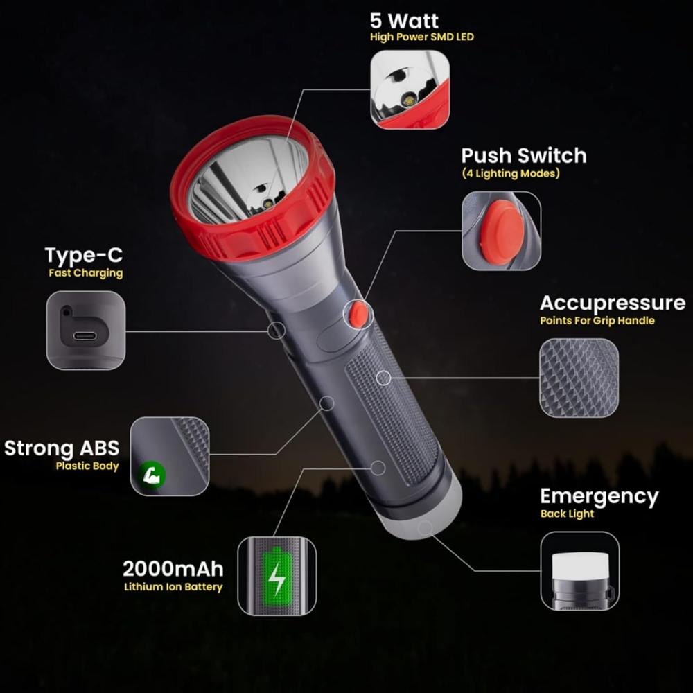 Rock Light RL-3525 Rechargeable Torch