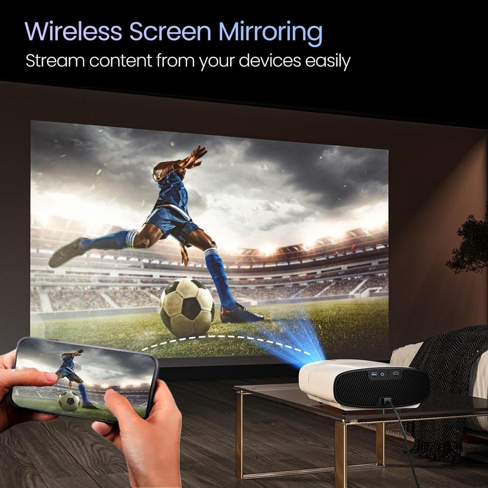 Portronics Beem 530 Smart LED Projector,1080p Full HD,7600 Lumens,Bluetooth & Wi-Fi, Auto