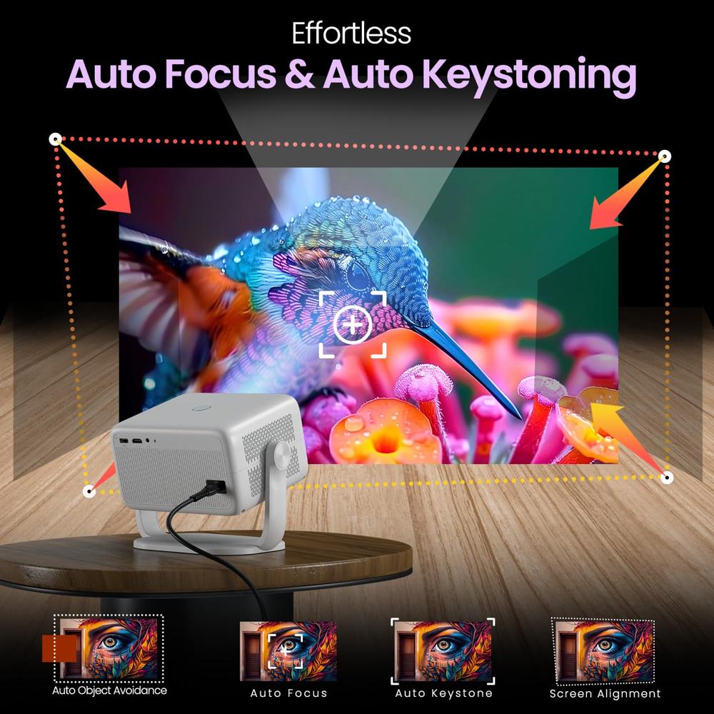 Portronics Beem 560 Smart Android Projector, HD 1080P