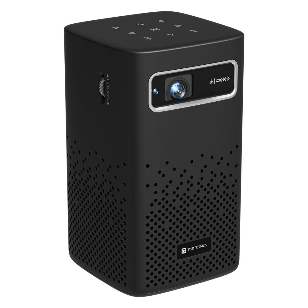 Portronics Pico 13 Rechargeable Smart Projector with Android Based OS, 4K Support, Streaming