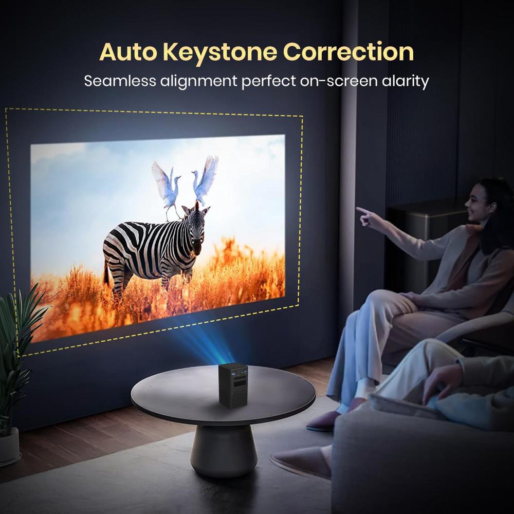 Portronics Pico 13 Rechargeable Smart Projector with Android Based OS, 4K Support, Streaming