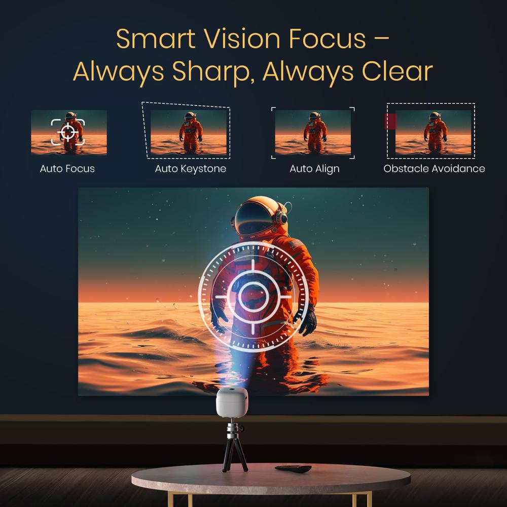 Portronics Pico 14 Rechargeable DLP Mini Projector | Android 13 