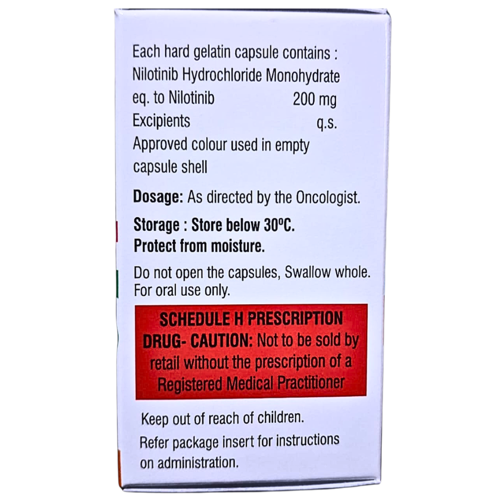 Nilotinib (200mg) - Dosage Form: Hard Gelatin Capsule
