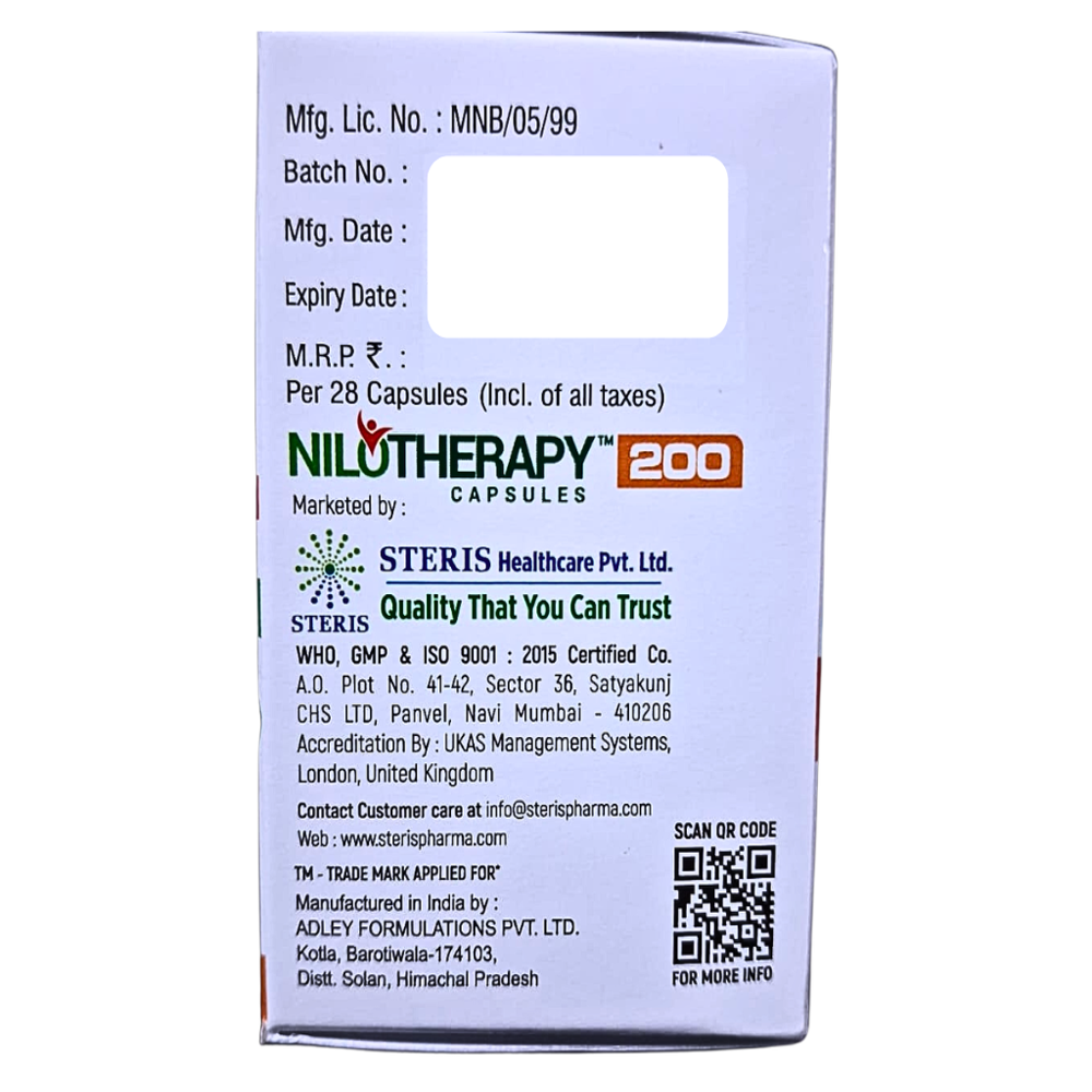 Nilotinib (200mg) - Dosage Form: Hard Gelatin Capsule