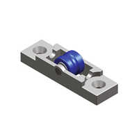 Sldw-995 Single Roller Nylon Groove - Nylon Roller Steel Bracket, 135x38x45 Mm, White Silver, Corrosion Resistant, Bolt-on