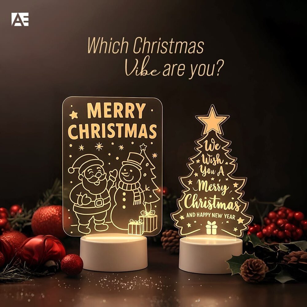 Acrylic LED Festive Table top For Gifting