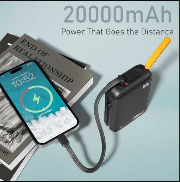 Portronics Aero 65 20000 mAh Fast Charging Type C PD Power Bank