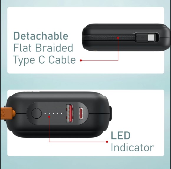 Portronics Aero 65 20000 mAh Fast Charging Type C PD Power Bank