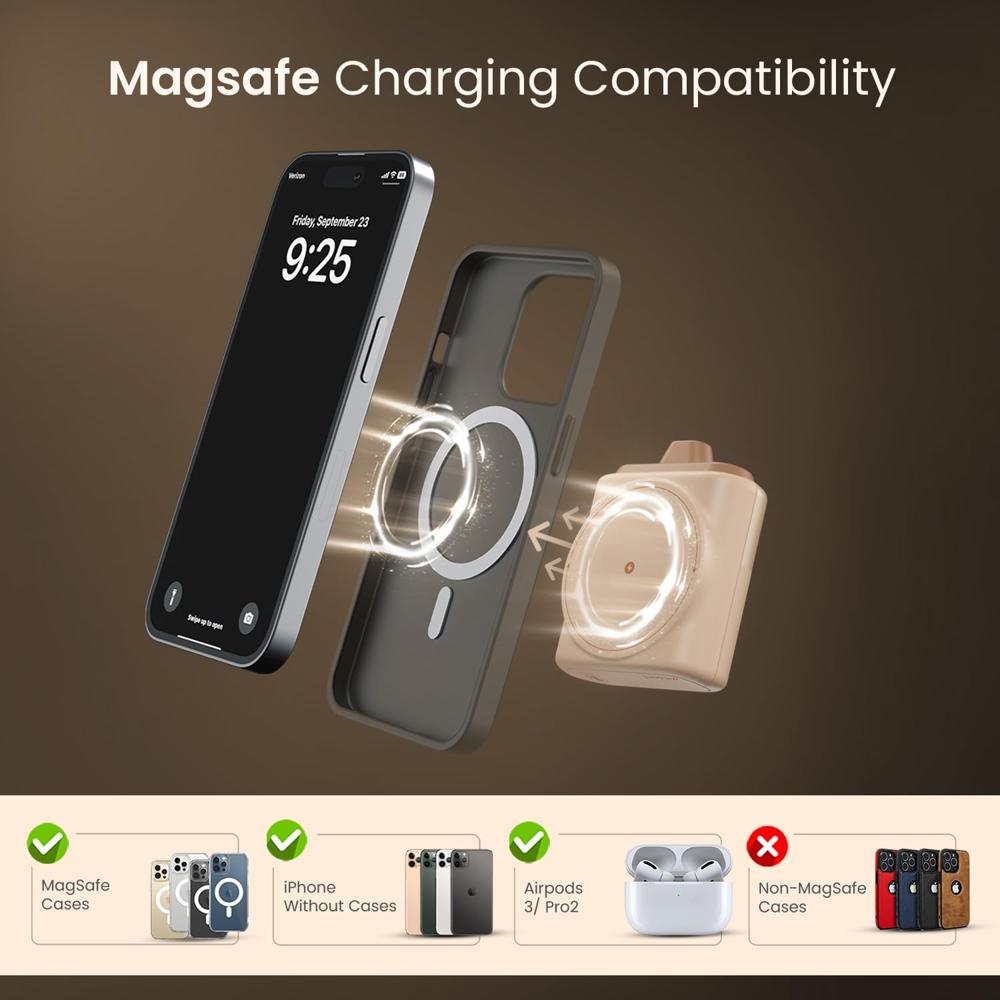 Portronics Moji 10K Smallest Wireless 10000Mah Fast Charging Power Bank with Detachable USB Type-C