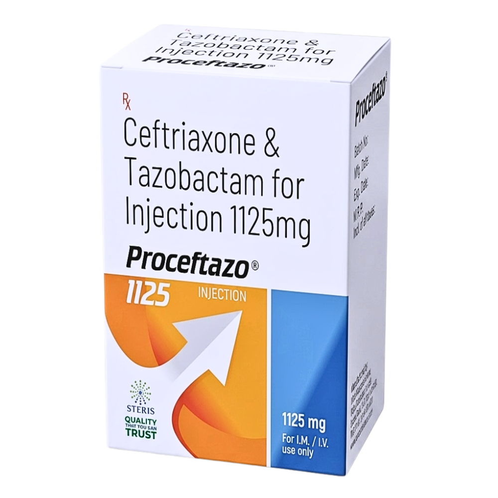 Ceftriaxone & Tazobactam For Injection 1125 Mg - Life Span: 24 Months