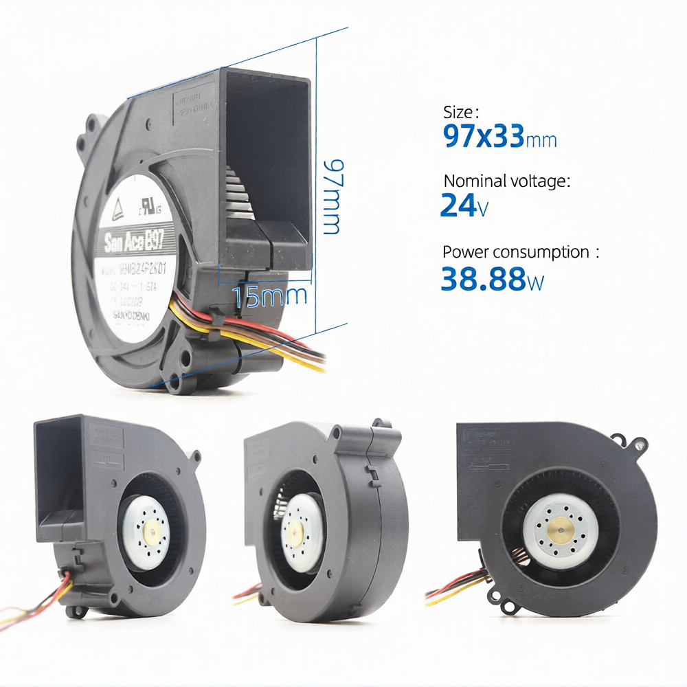 Sanyo Denki 9BMB24P2K01 Centrifugal Cooling Blower Fan