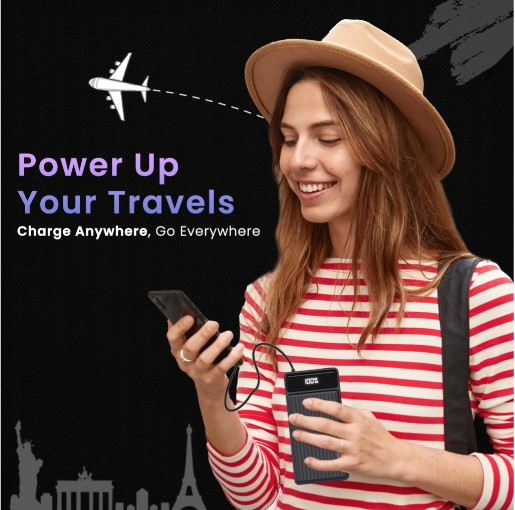 Portronics 20000 mAh 22.5 W Compact Power Bank (Black, Lithium Polymer, Fast Charging for Mobile, Tablet, Speaker, Earbuds)