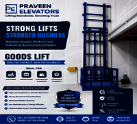 1 Ton Hydraulic Goods Lift For Warehouse 25-30 Height - Car Dimension: 4x9