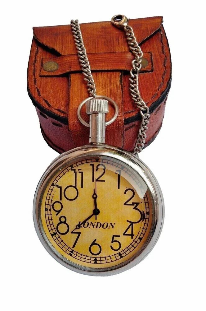 Brass Vintage Maritime London Antique Pocket Watch