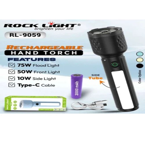 Rock Light Rl-9059 Hand Torch - Body Material: Plastic
