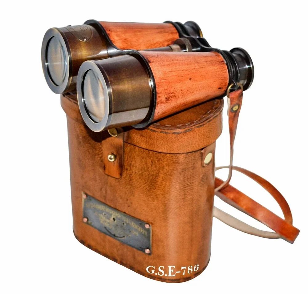 60mm Antique Vintage Brass Binocular, 3x