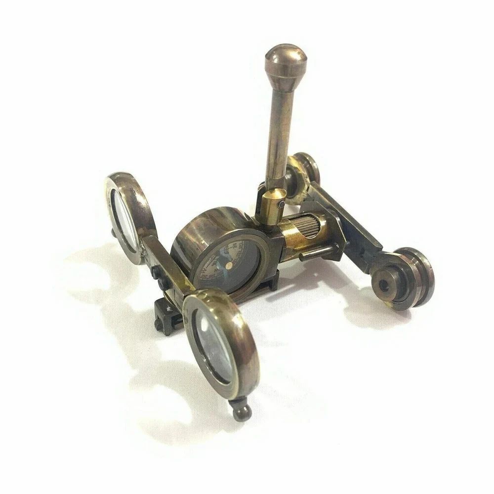 3x 37mm Antique Vintage Nautical Brass Binocular