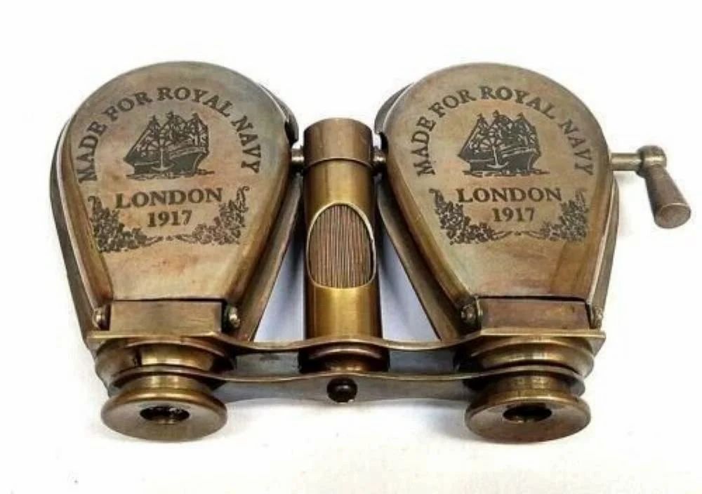 35mm Antique Vintage Maritime Brass Binocular, 3x