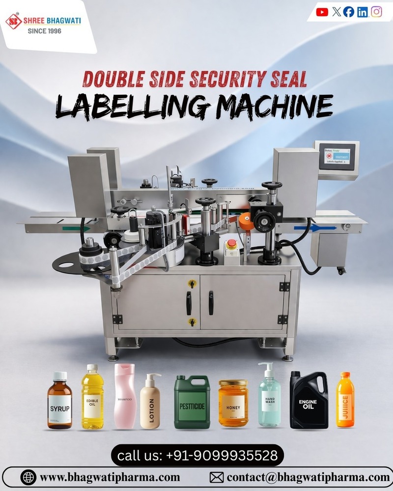 Double Side Security Seal Labelling Machine for Bottles
