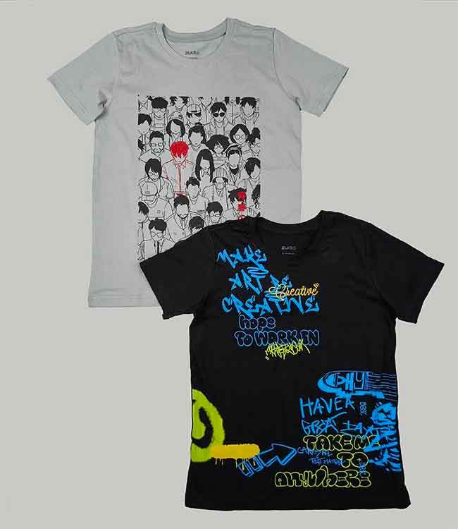 B16603 | Zudio Boys Printed T-Shirts Assorted