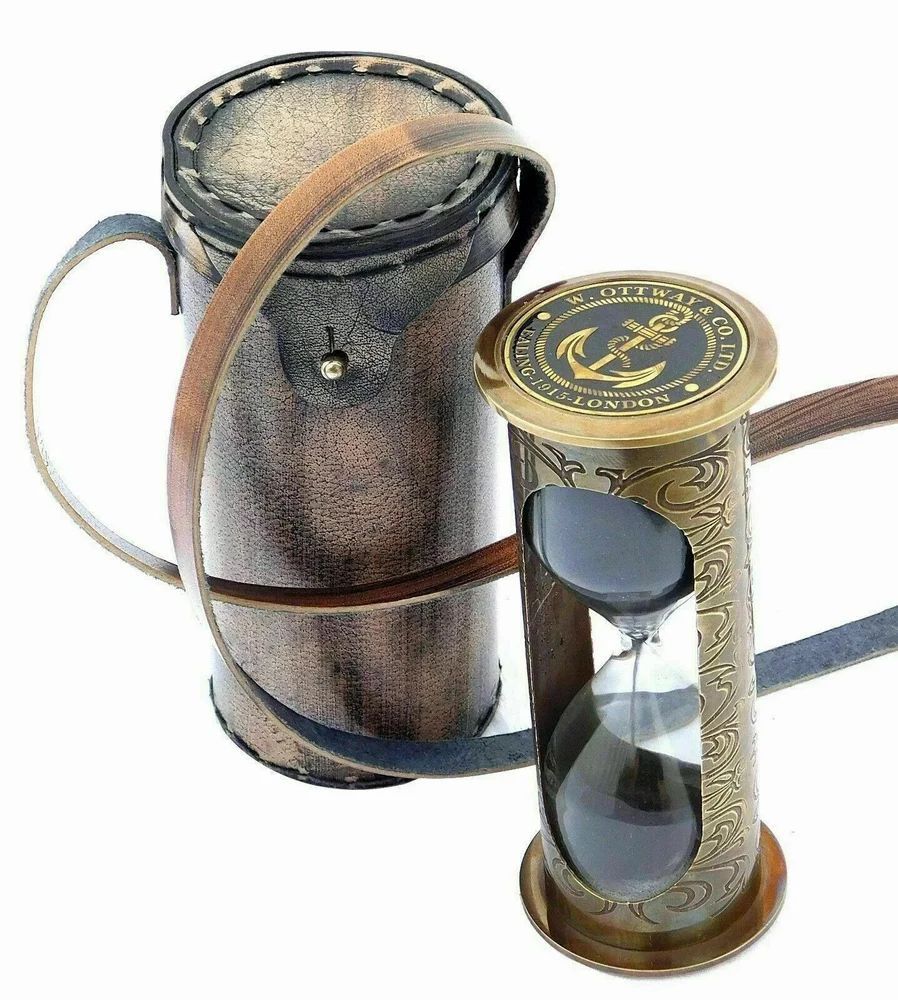 5 Inch Brass Antique Vintage Maritime Sand Timer