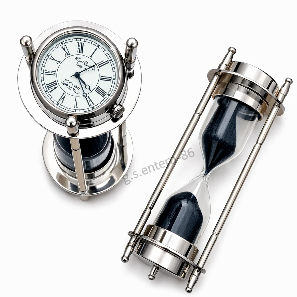 5 Inch Brass Vintage 3 Min Antique Sand Timer