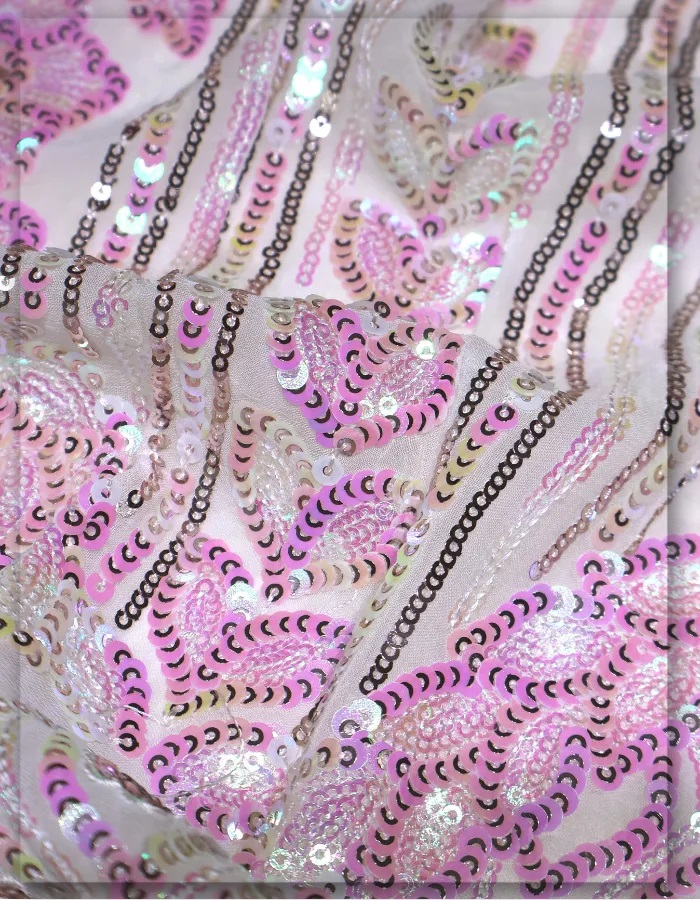 Luxury Sequins Fabric for Modern Dress in Middle East