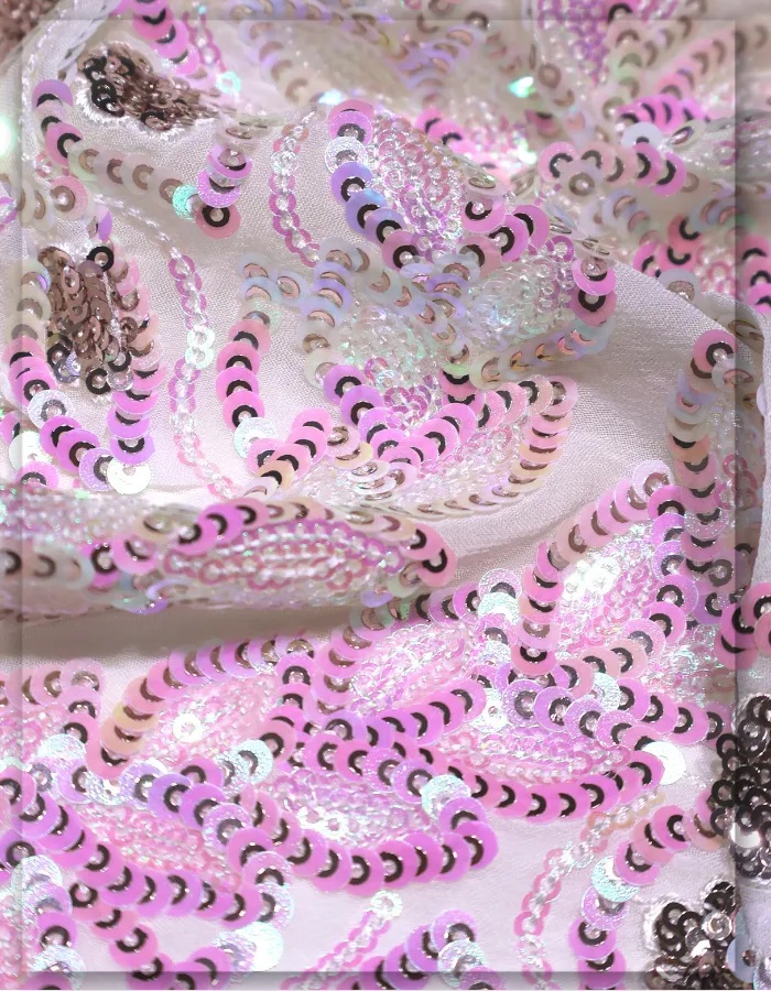 Luxury Sequins Fabric for Modern Dress in Middle East