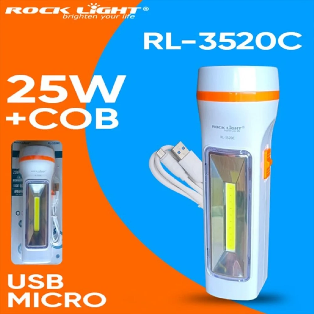 Rock Light RL-3520C Rechargeable Torch With COB