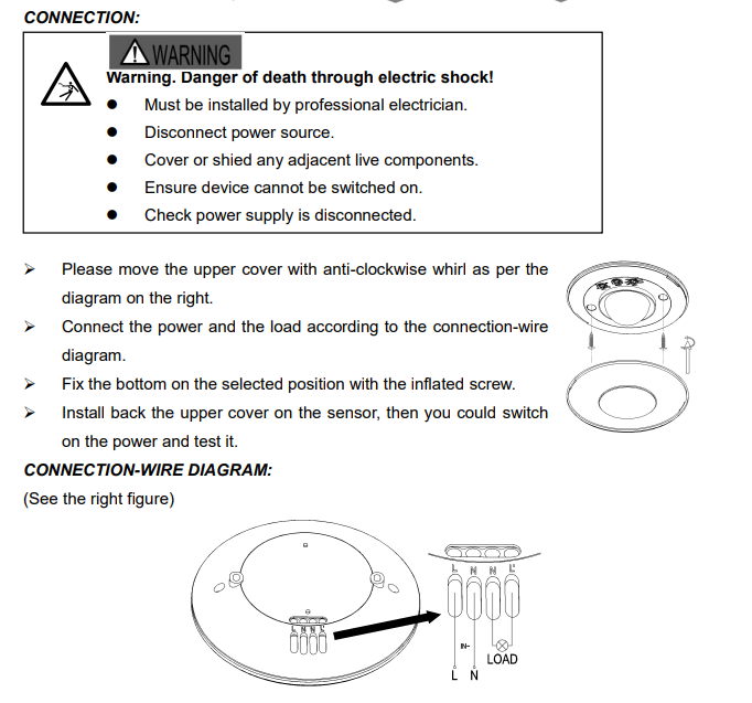 Ceiling Mount Occupancy Sensor - Accuracy: 100  %