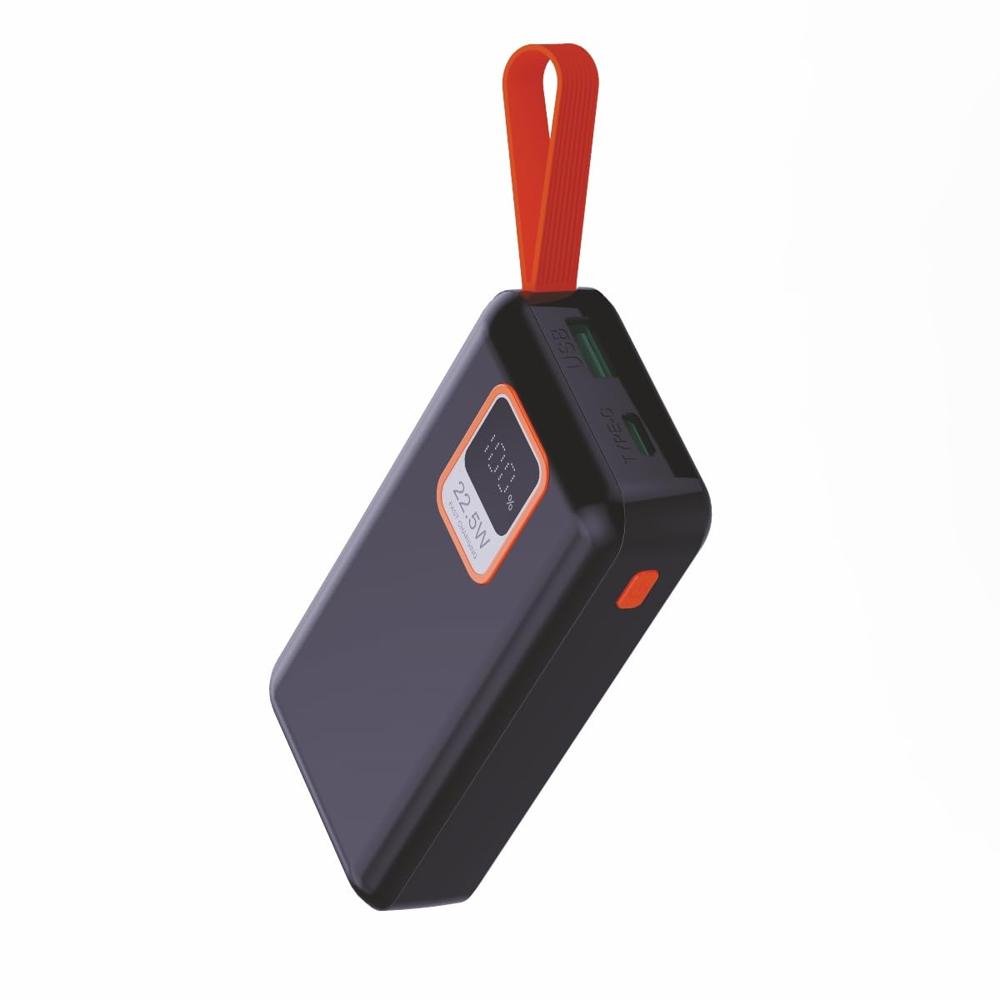 Portronics Ampbox 10k 10000 Mah Nano Power Bank With 22.5w Fast Charging, Digital - Color: Black