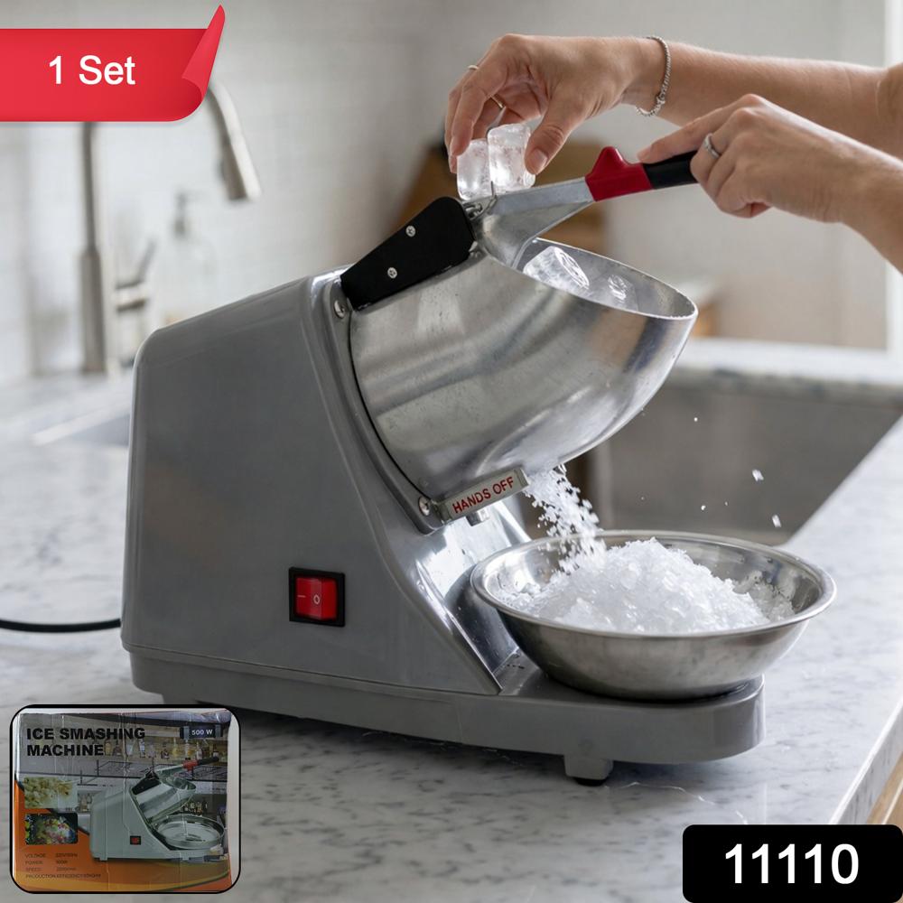 Electric Ice Crushing Machine with Stainless Steel Bowl 1 Set