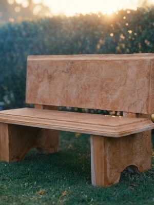 Stone Bank Garden Bench