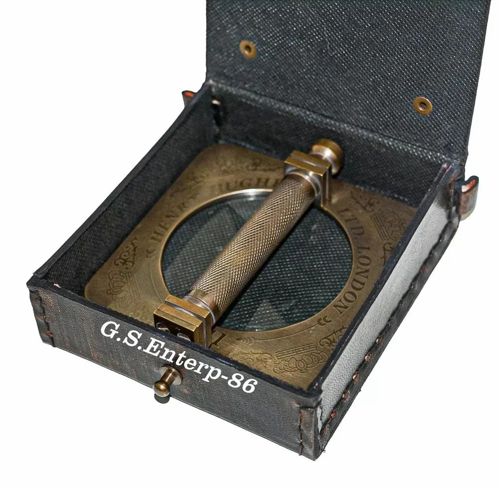 75mm Brass Antique Vintage Full Folding Magnifying Glass