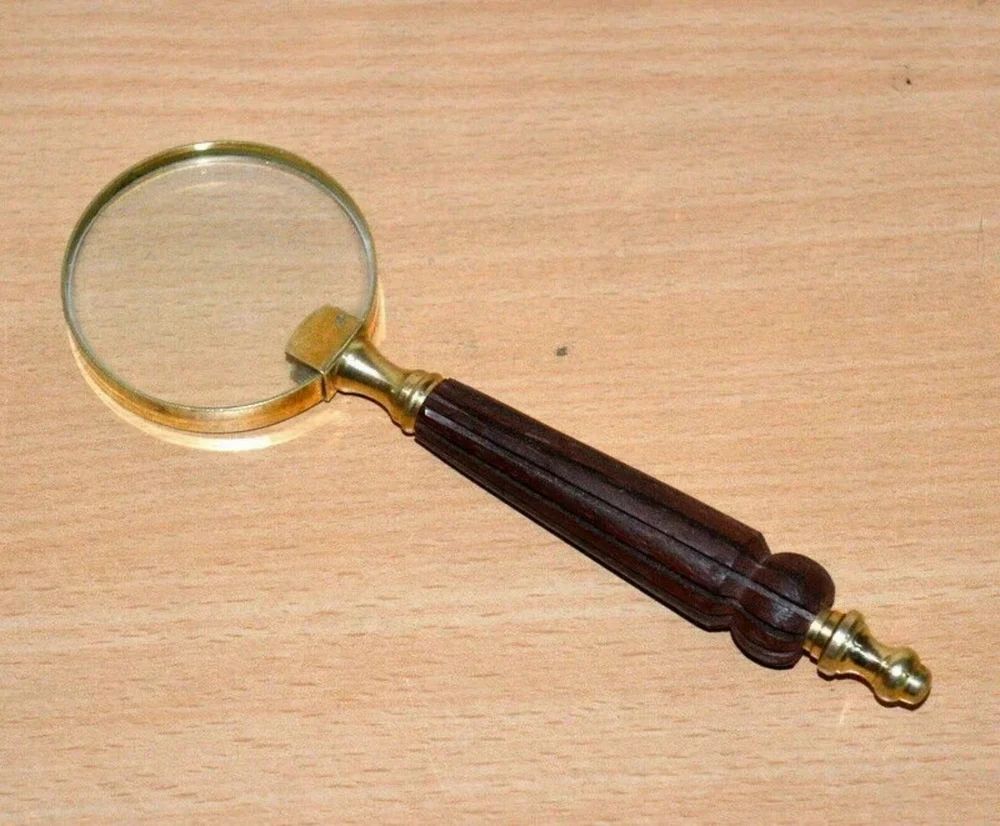 50mm Brass Antique Vintage Magnifying Glass