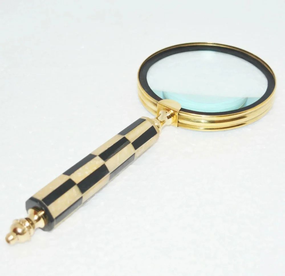 55mm Brass Antique Vintage Maritime Magnifying Glass