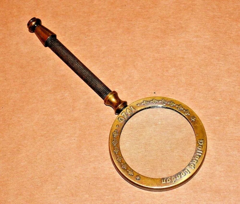65mm Brass Antique Vintage Magnifying Glass