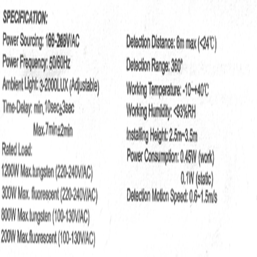 False Ceiling Mount Microwave Sensor 360 degree 
