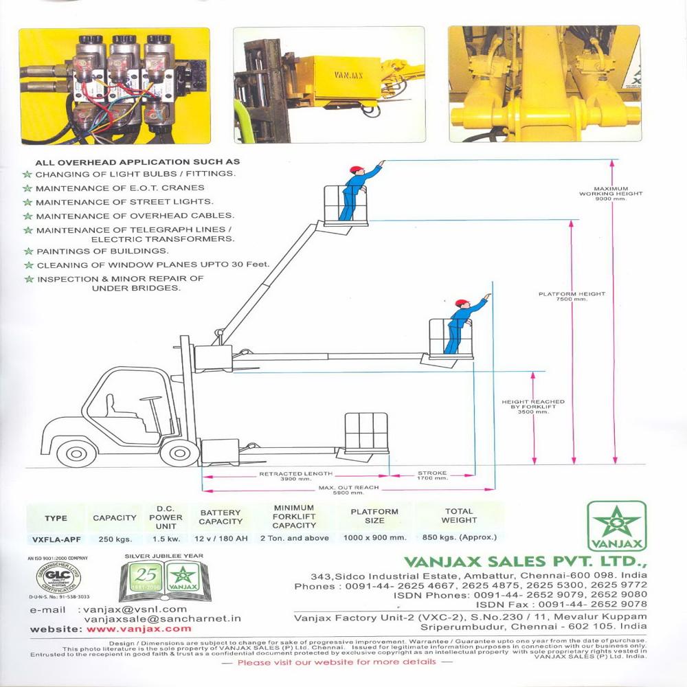 Fork Lift - Load Capacity: 250 Kilograms (Kg)