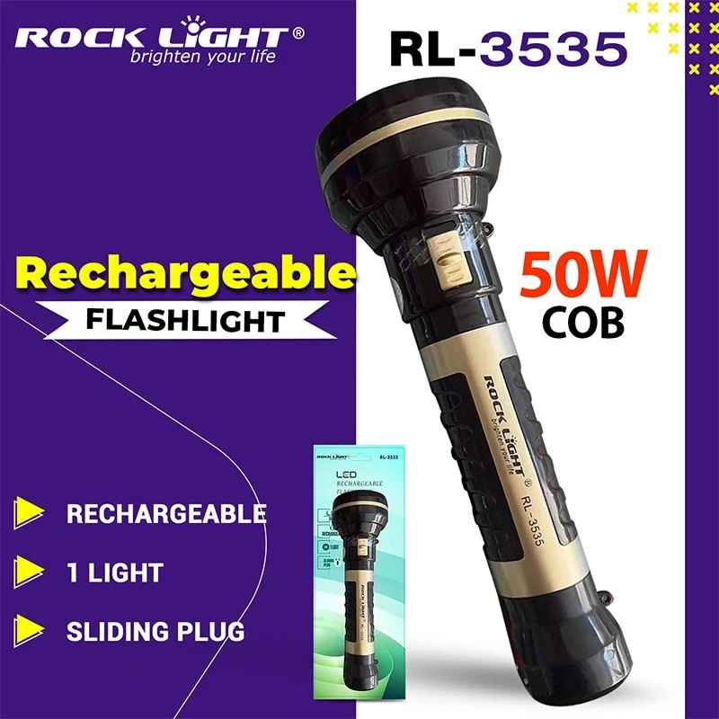 Rock Light RL-3535 Rechargeable Torch With COB